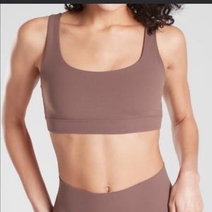 Athleta Exhale Bra D-DD+ - size L NWT, brown